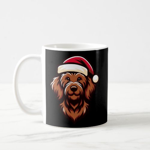 Apricot Labradoodle Christmas Dog Santa Hat Labrad Coffee Mug