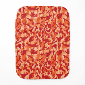 Apricot Lava Camouflage Baby Burp Cloth