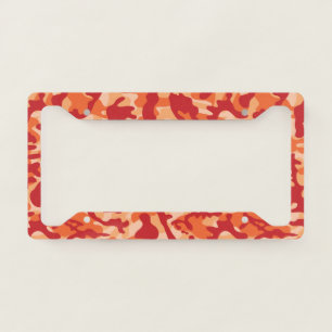 Apricot Lava Camouflage License Plate Frame