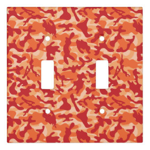 Apricot Lava Camouflage Light Switch Cover