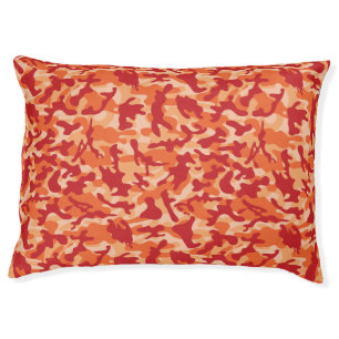 Apricot Lava Camouflage Pet Bed
