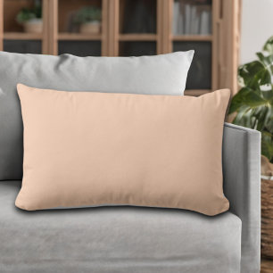 Apricot Light Peach Minimalist Solid Color Lumbar Pillow