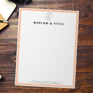 Apricot Logo Custom Business Stationery, Letterhead