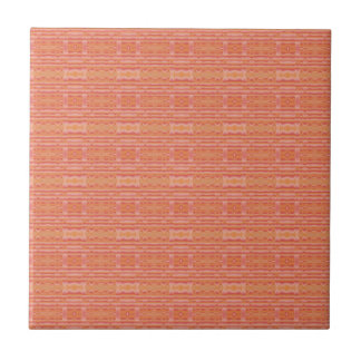 Apricot Mango Textured Geometric Tile