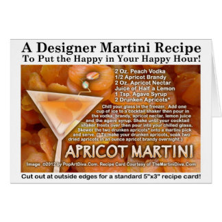 Apricot Martini Recipe Card