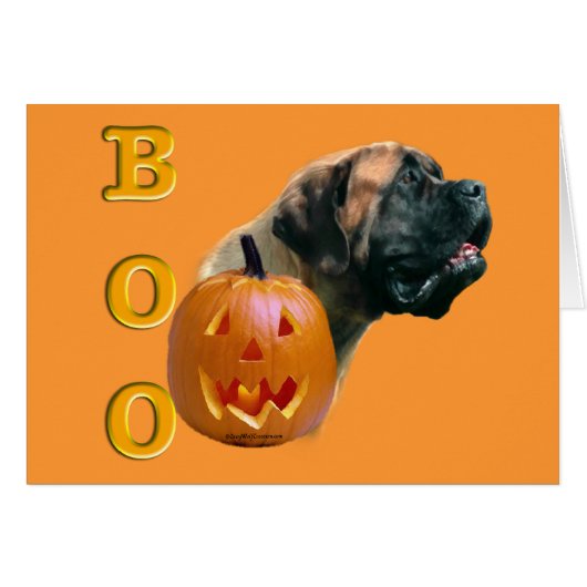 Apricot Mastiff Boo Card (Front Horizontal)