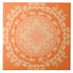 Apricot Medallion Ceramic Tile