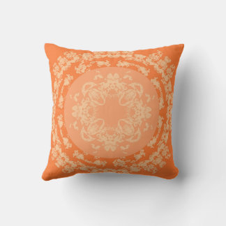 Apricot Medallion Throw Pillow