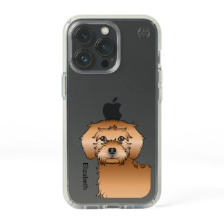 Apricot Mini Goldendoodle Cartoon Dog &amp; Name Speck iPhone 13 Pro Case