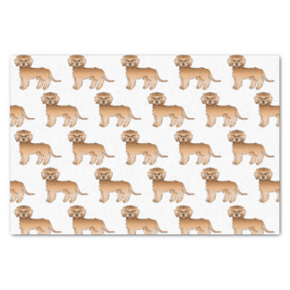 Apricot Mini Goldendoodle Cute Cartoon Dog Pattern Tissue Paper