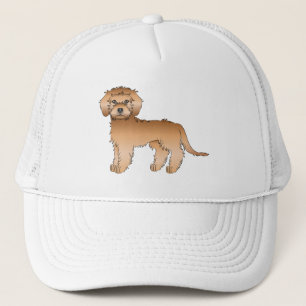Apricot Mini Goldendoodle Cute Cartoon Dog Trucker Hat