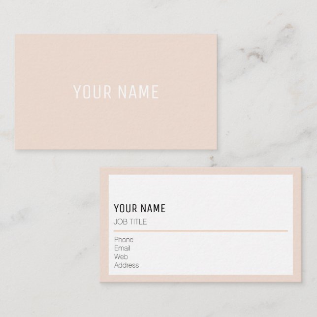 Apricot Modern Minimalist Business Card (Front/Back)