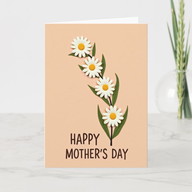 Apricot Mothers Day Bloom Card (Front)