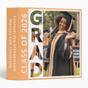 Apricot Nursing Graduation Graduate Photo Album 3 Ring Binder