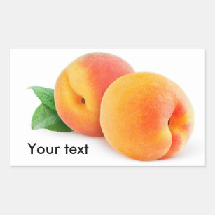 Apricot or peaches rectangular sticker