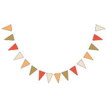 Apricot Orange Bunting Banner Flags