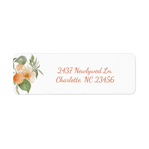 Apricot Orchard Botanical Return Address Label