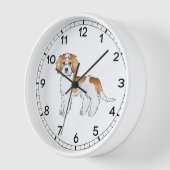 Apricot Parti-color Mini Goldendoodle Dog Clock (Angle)