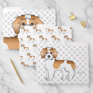 Apricot Parti-color Mini Goldendoodle Dog File Folder