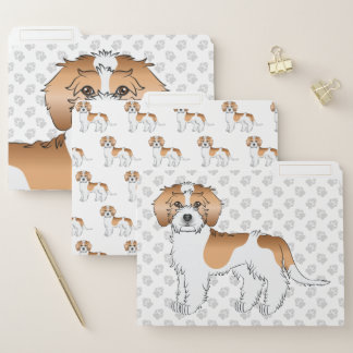 Apricot Parti-color Mini Goldendoodle Dog File Folder