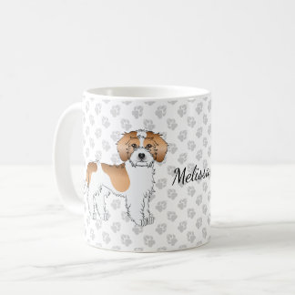 Apricot Parti-color Mini Goldendoodle Dog &amp; Name Coffee Mug