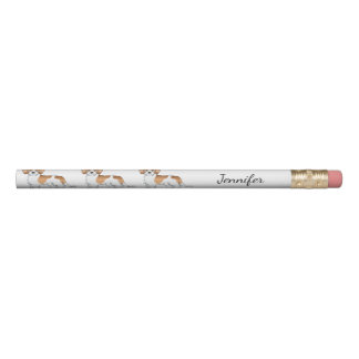 Apricot Parti-color Mini Goldendoodle Dog &amp; Name Pencil