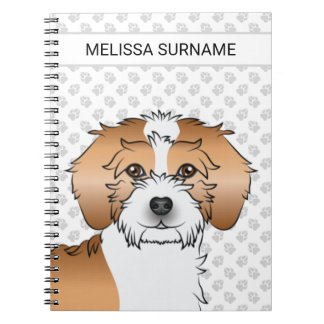 Apricot Parti-color Mini Goldendoodle Dog Notebook
