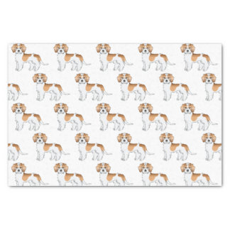 Apricot Parti-color Mini Goldendoodle Dog Pattern Tissue Paper