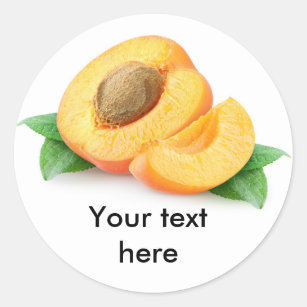 Apricot pieces classic round sticker