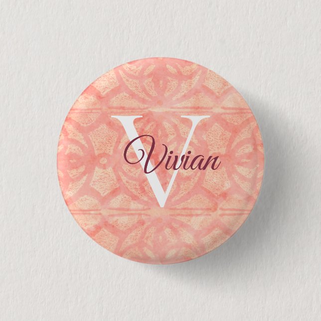 Apricot Pink Button (Front)