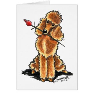 Apricot Poodle Sweetheart Valentines