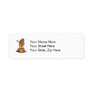 Apricot Poodle Sweetheart Valentines Label