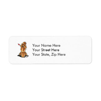 Apricot Poodle Sweetheart Valentines Label