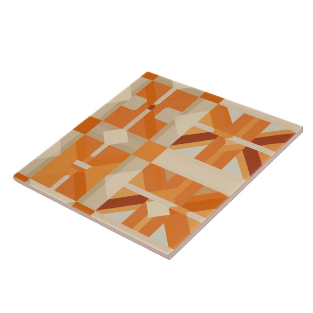 Apricot Radiant Reverie Symphony Ceramic Tile (Side)