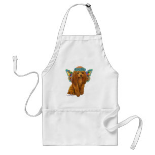 Apricot Red Poodle Fairy Adult Apron