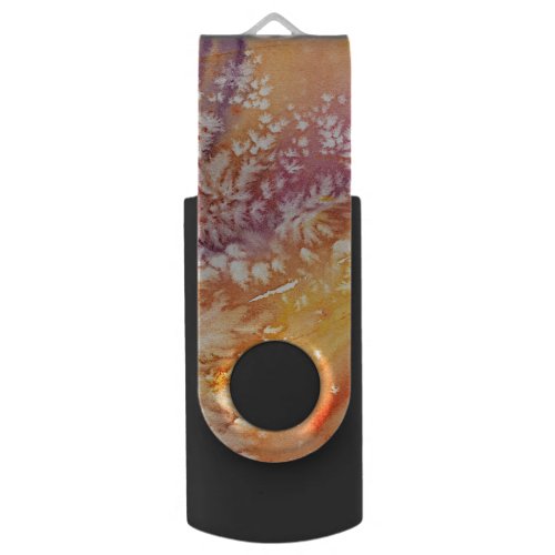 Apricot Rose Abstract Design Flash Drive