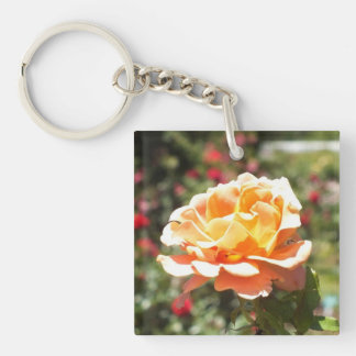 Apricot Rose Acrylic Keychain