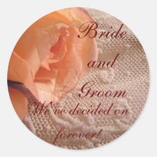 Apricot Rose and Lace Envelope Seals