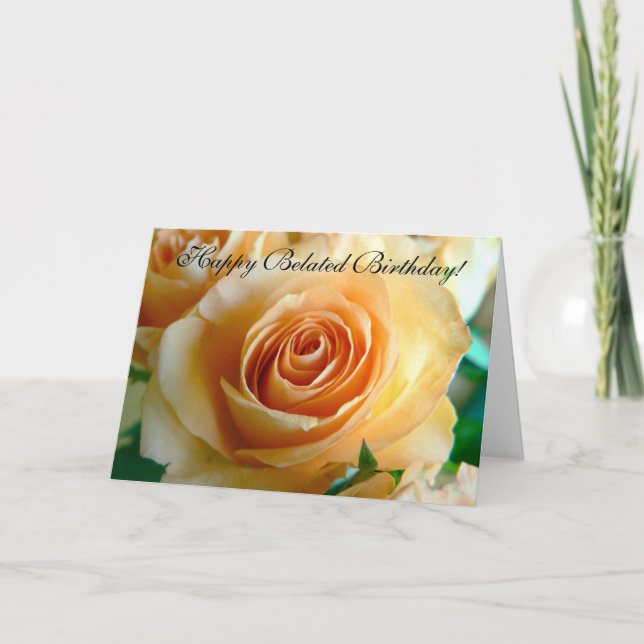 Apricot Rose Card (Front)