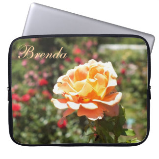 Apricot Rose Laptop Sleeve *personalize*