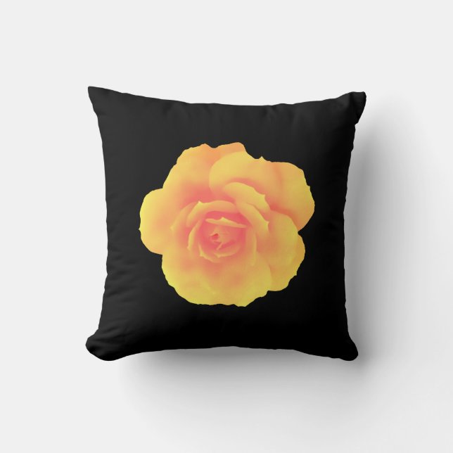 Apricot Rose Pillow (Front)