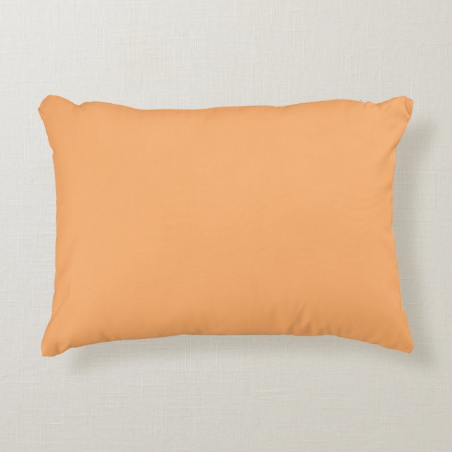 Apricot (solid color)  accent pillow (Front)