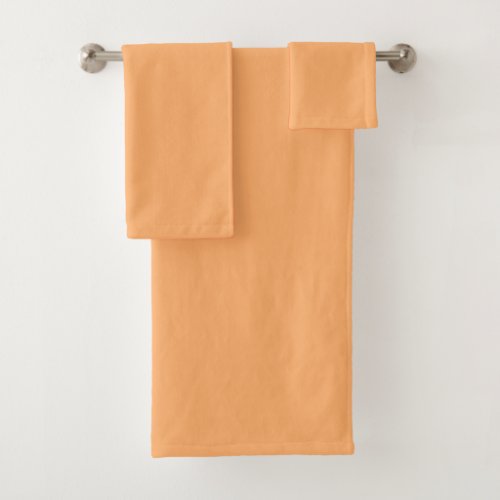 Apricot solid color  bath towel set