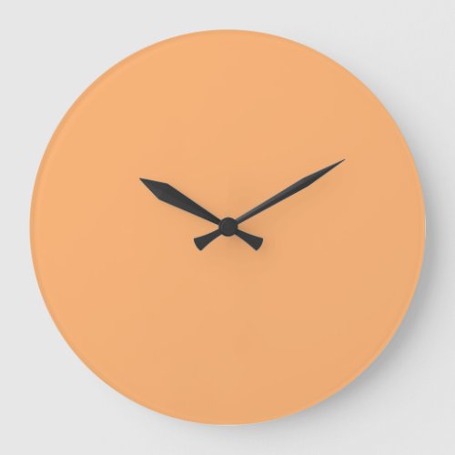 Apricot solid color  large clock