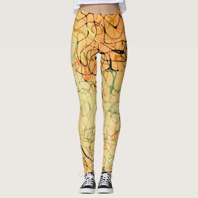 Apricot Swirl  Leggings (Front)