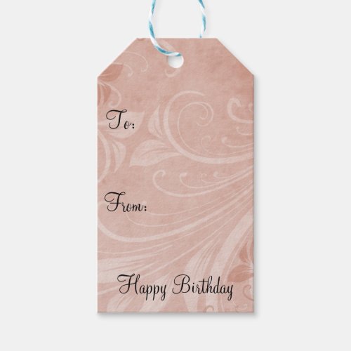 Apricot Swirls Gift Tags