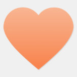 Apricot to Tangelo Horizontal Gradient Heart Sticker