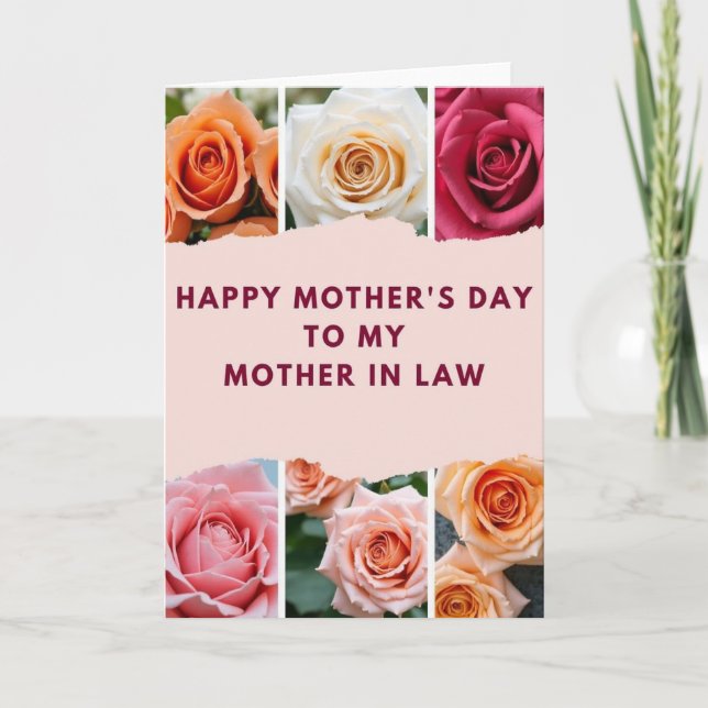 Apricot Tones Mothers Day Card (Front)