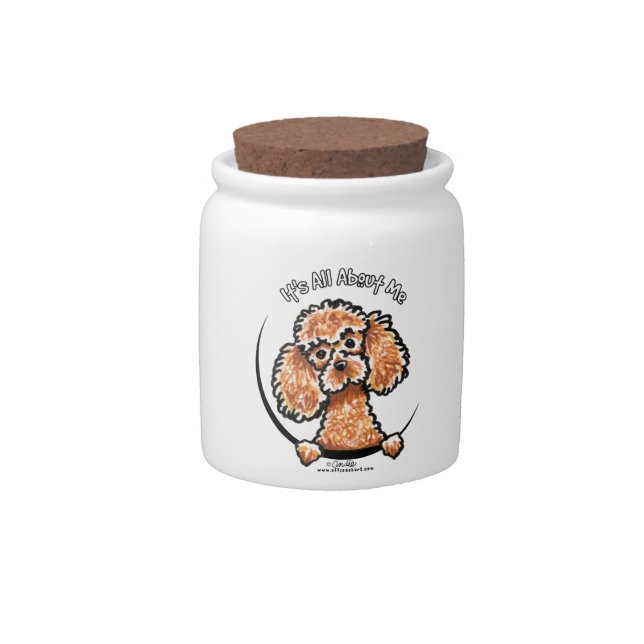 Apricot Toy Miniature Poodle IAAM Candy Jar (Front)