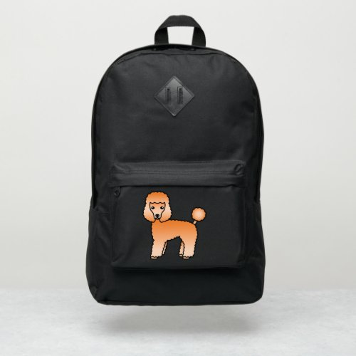 Apricot Toy Poodle Cute Cartoon Dog Illustration Port Authority Backpack